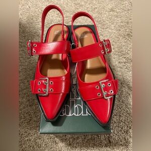 Wild Fable Red Buckle Slingback Flats